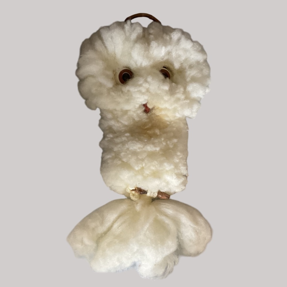 Vintage Fuzzy Macrame Owl